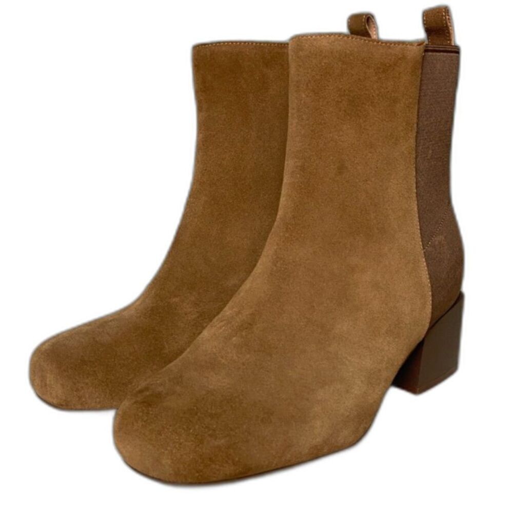 NWOB Leather WYDR Jackie Half Stretch Heel Bootie Brown Sugar SZ 9